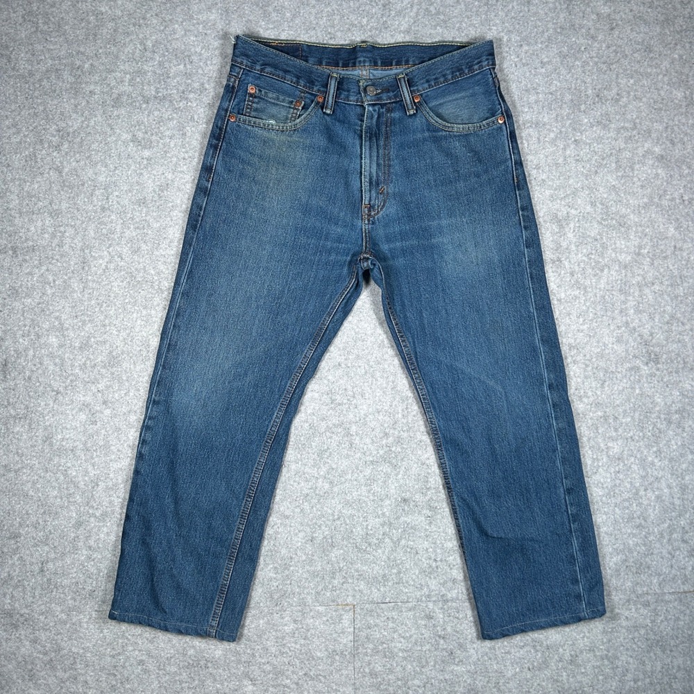 Levi's 505 Denim Jeans Mens‎ 32x30(31x25) Blue Regular Straight Leg workwear